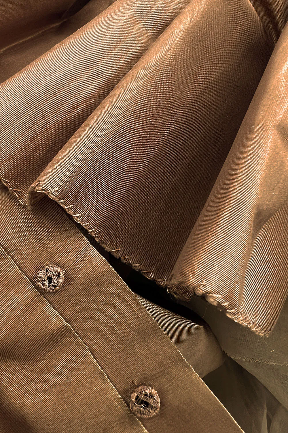 1982 Ady for Givenchy Haute Couture Gold Silk Taffeta Dress w Hand Done Sequin Detailing