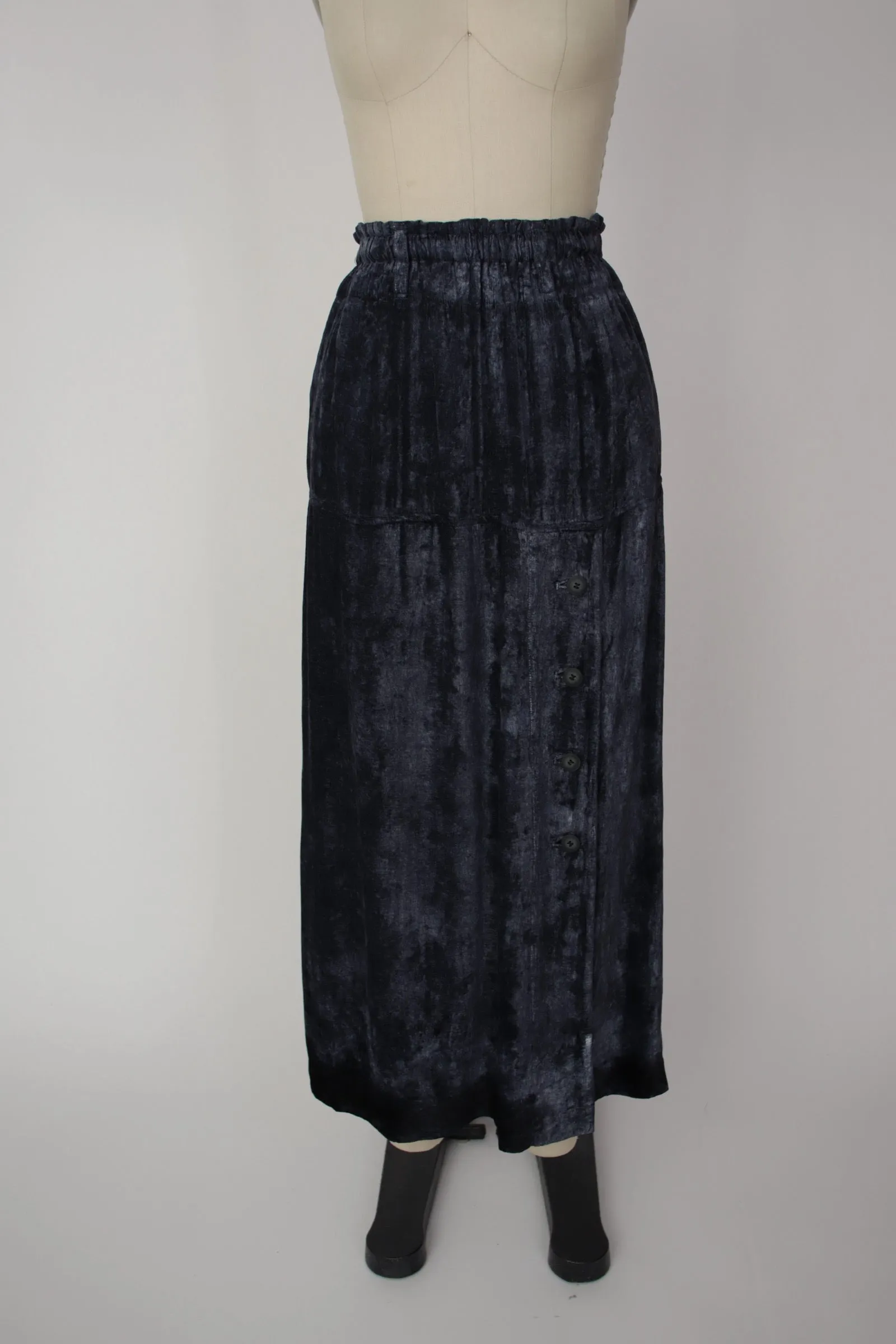 1990s Issey Miyake Velvet Skirt Set