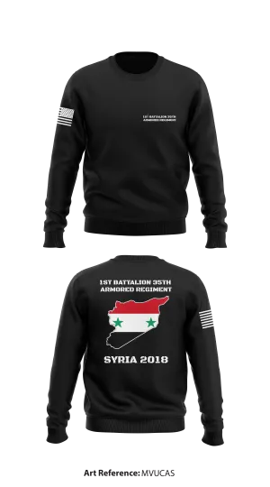 1st Battalion 35th Armored Regiment Store 1 Core Men's Crewneck Performance Sweatshirt - mVuCaS