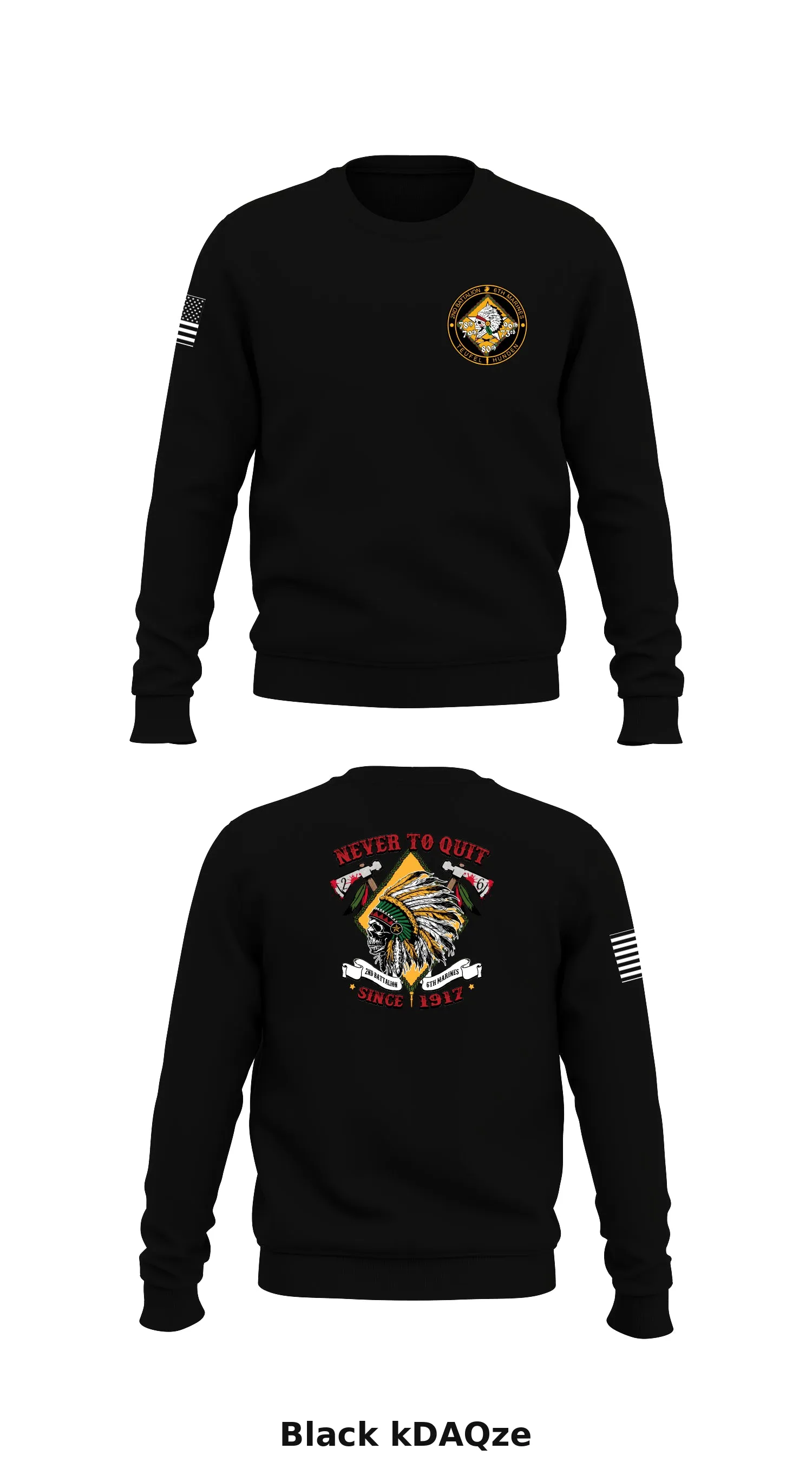 2nd MAR 6th DIV, Echo Co Store 1 Core Men's Crewneck Performance Sweatshirt - kDAQze