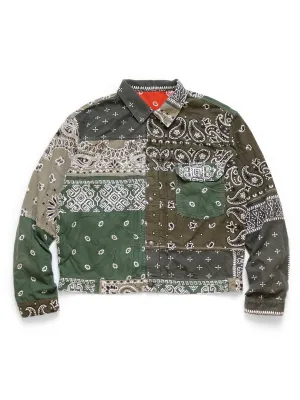 [2XL] DS! Kapital Kountry Reversible Flannel Bandana Pt 1st Jacket Khaki Orange