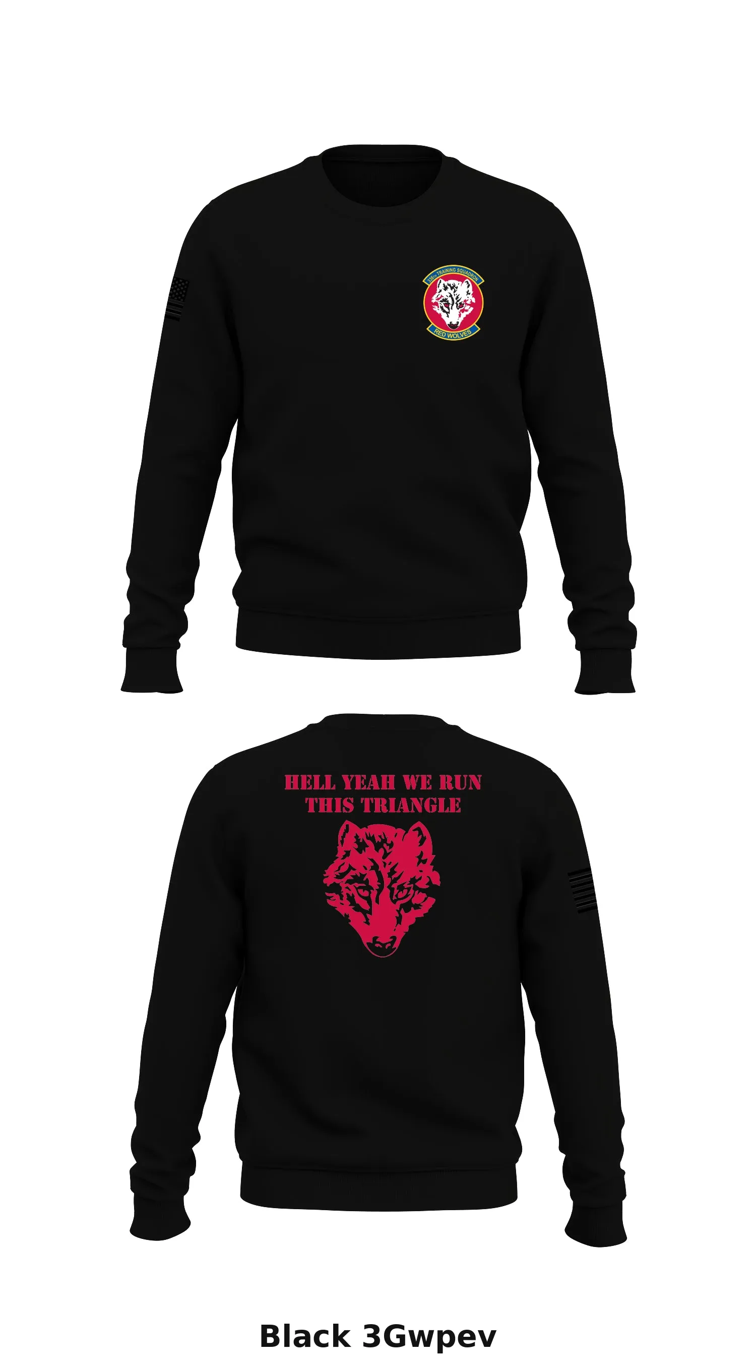 336th red wolves Store 1 Core Men's Crewneck Performance Sweatshirt - 3Gwpev
