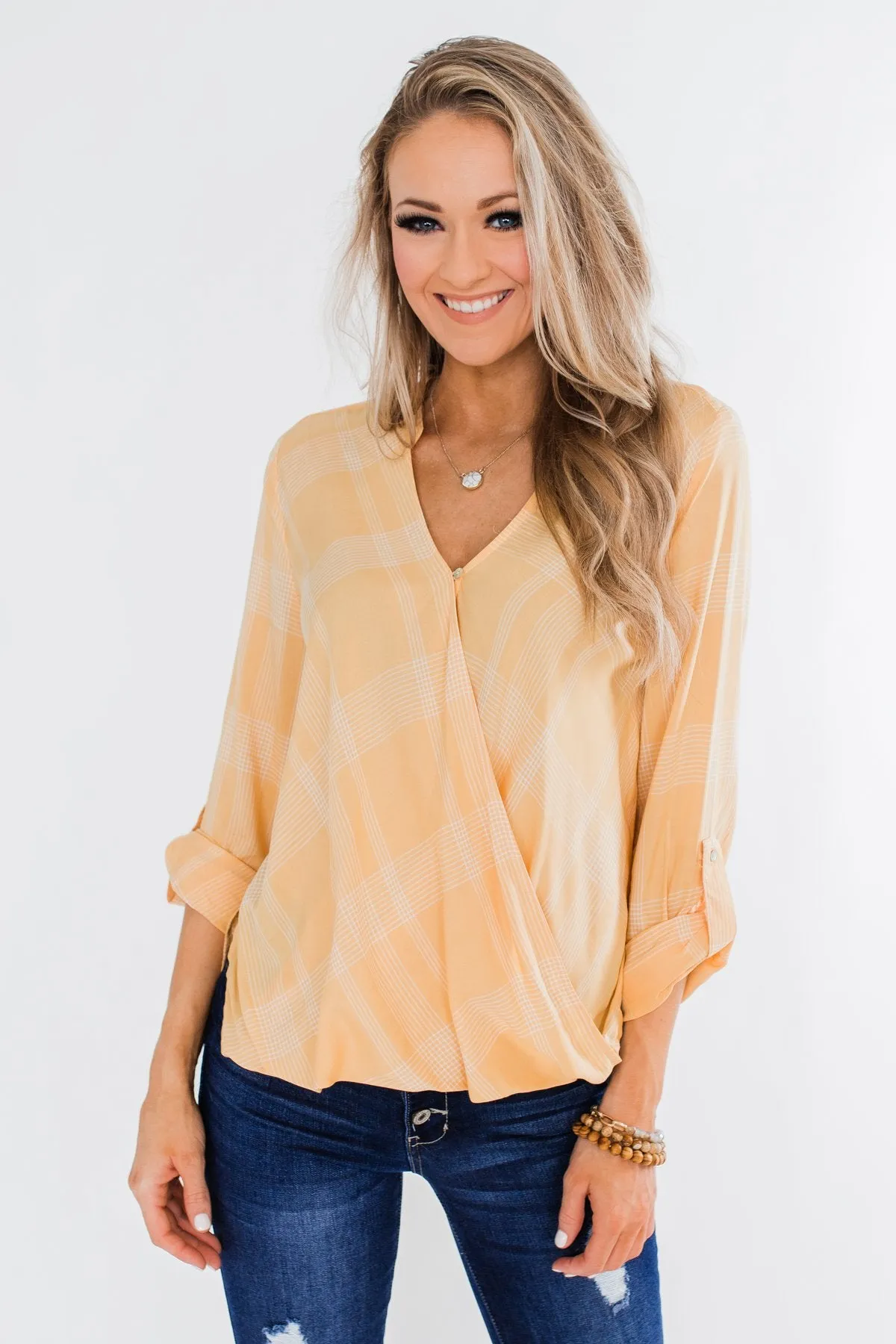 A Day In The Sun Light Flannel Blouse- Yellow