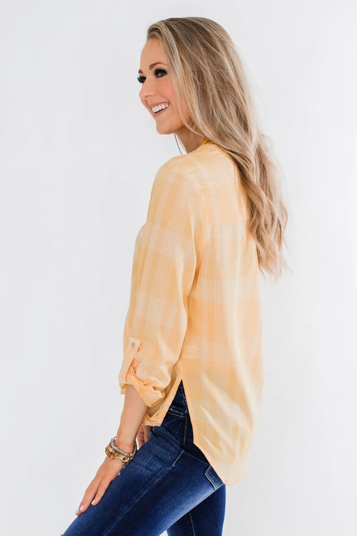 A Day In The Sun Light Flannel Blouse- Yellow