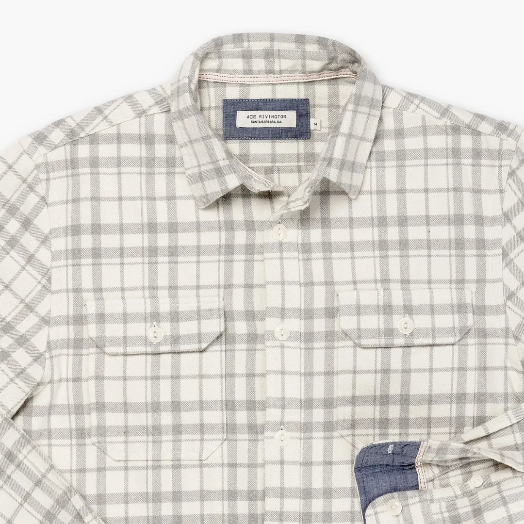 Ace Rivington Flannel Utility Shirt - Arctic