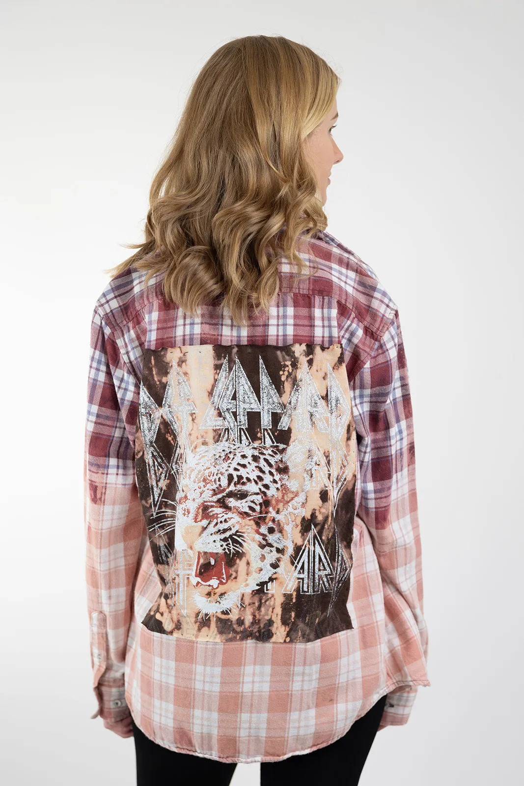 Adult Bleach Dye Band Flannel