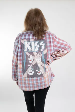 Adult Bleach Dye Band Flannel