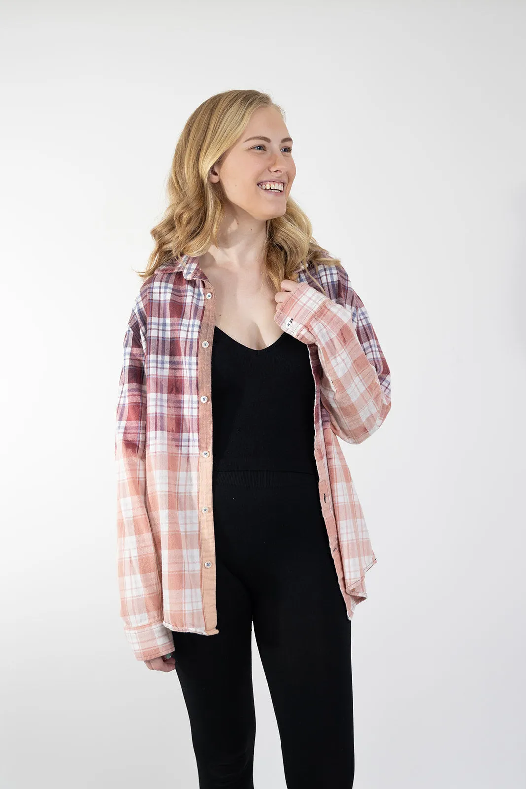 Adult Bleach Dye Band Flannel