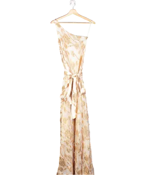 Alexandra Miro White Odetta Printed Maxi Dress UK S