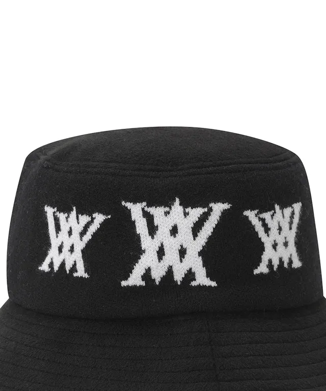 ANEW Golf: Jacquard Triple Logo Bucket Hat - Black