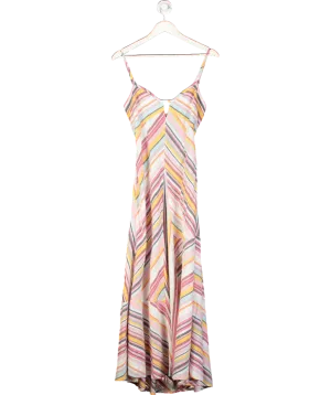 Anthropologie Pink Striped Maxi Dress UK S