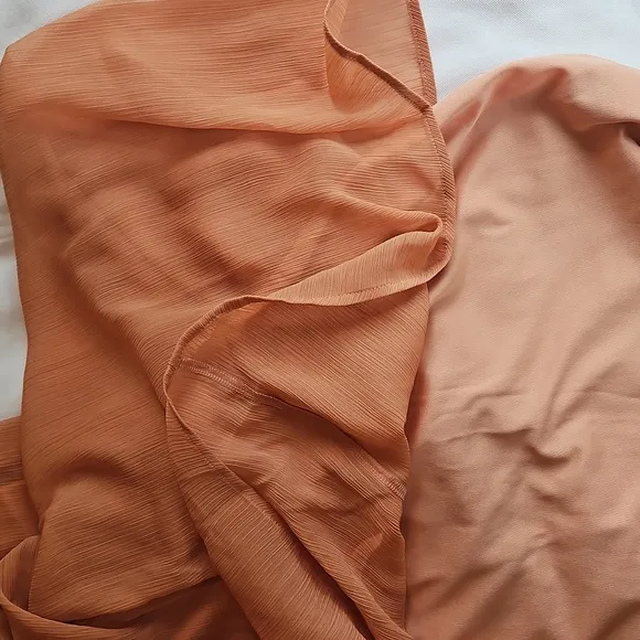 Anthropologie Smocked Sheer Maxi Skirt Tan