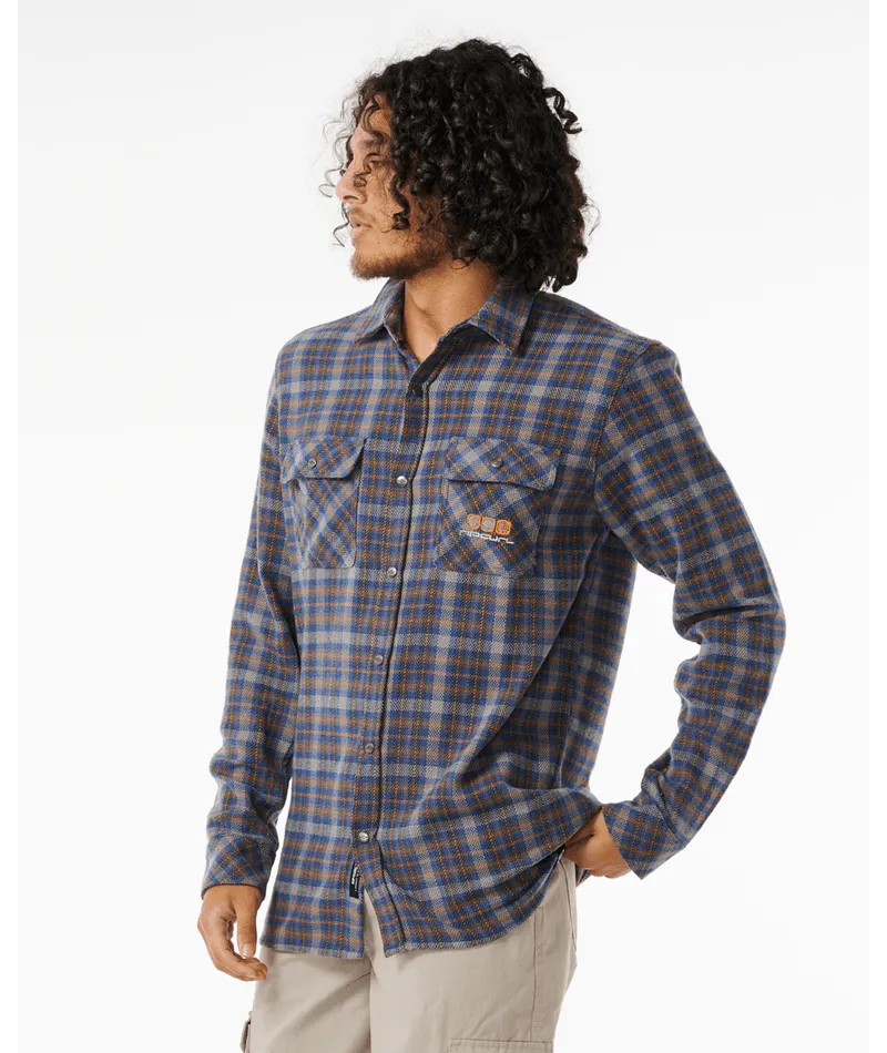 ARCHIVE OCEAN TECH FLANNEL - COBALT NAVY