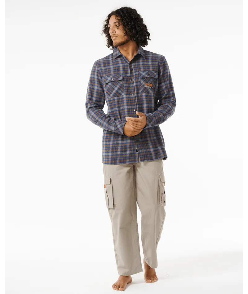 ARCHIVE OCEAN TECH FLANNEL - COBALT NAVY