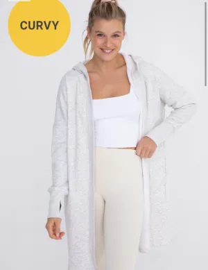 ASH Hoodie Fleece Cardigan with Pockets and Thumbholes