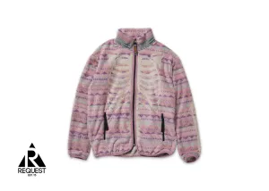 Ashland Bone & Stripe Fleece Jacket "Pink"