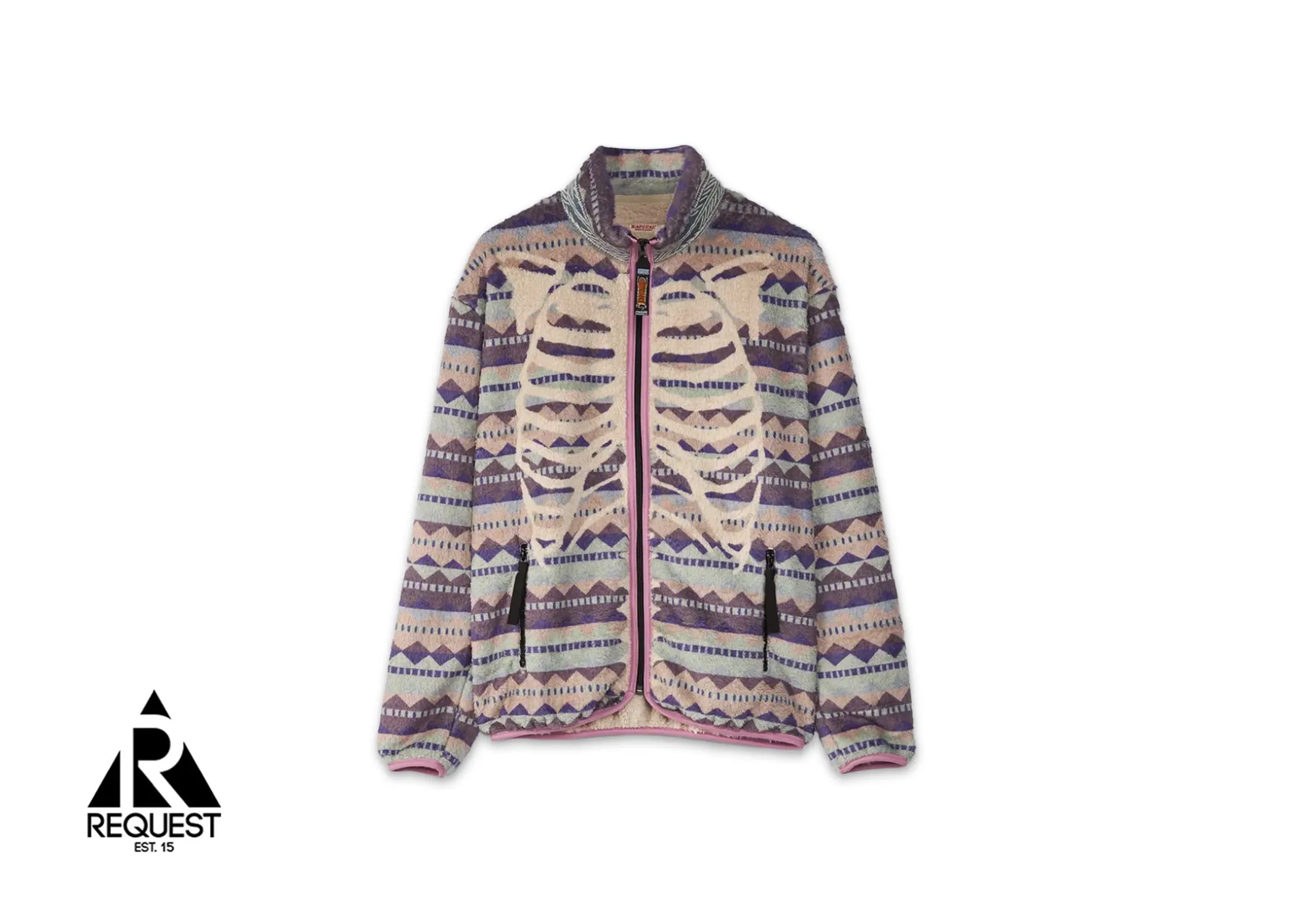 Ashland Bone & Stripe Fleece Jacket "Purple"