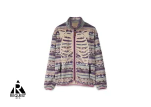 Ashland Bone & Stripe Fleece Jacket "Purple"