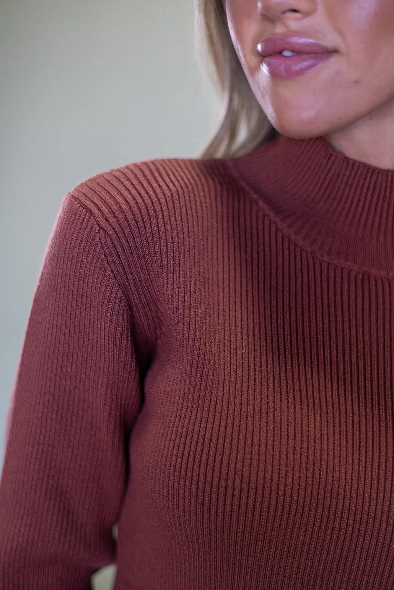 Autumn Brown Sweater Dress