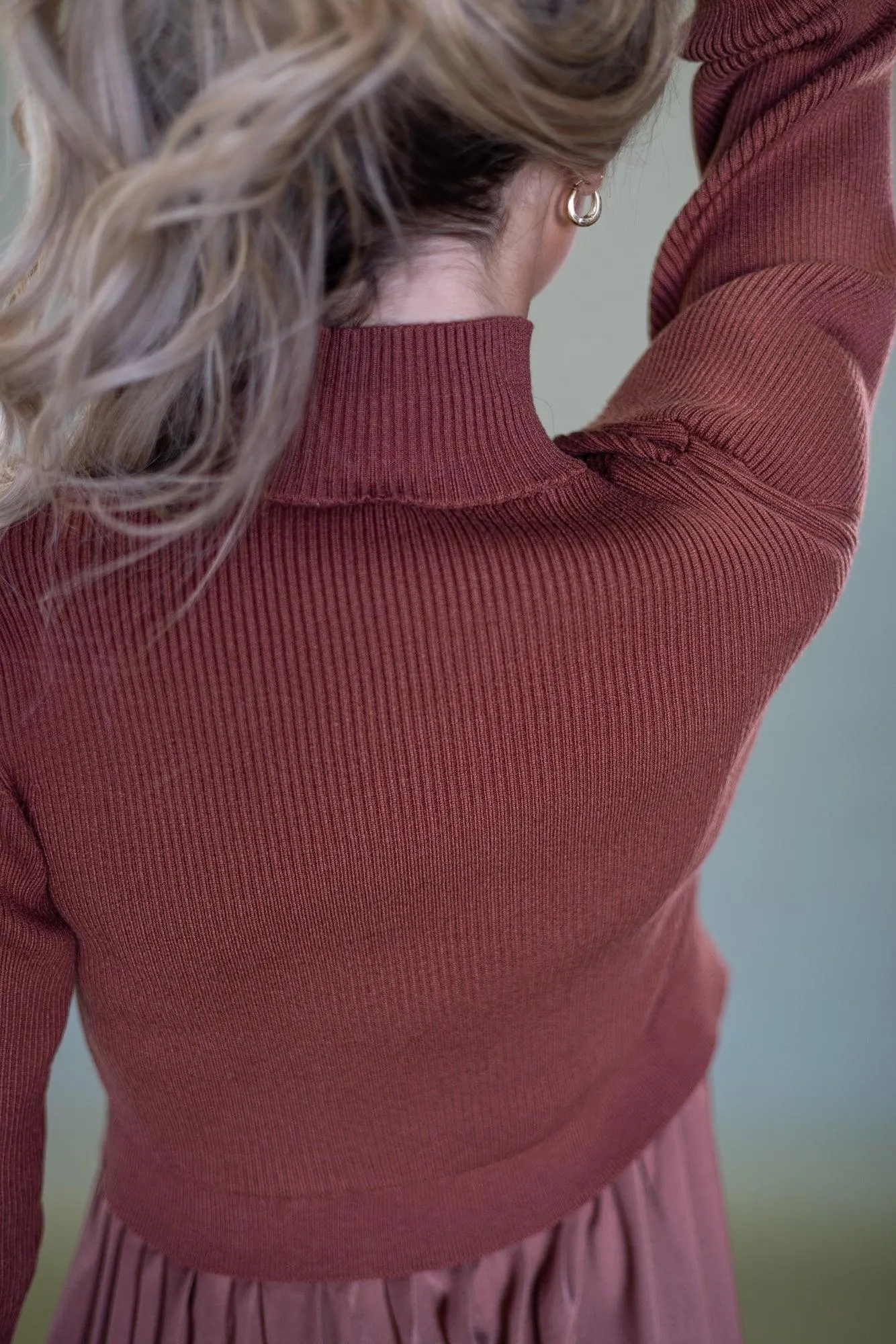 Autumn Brown Sweater Dress