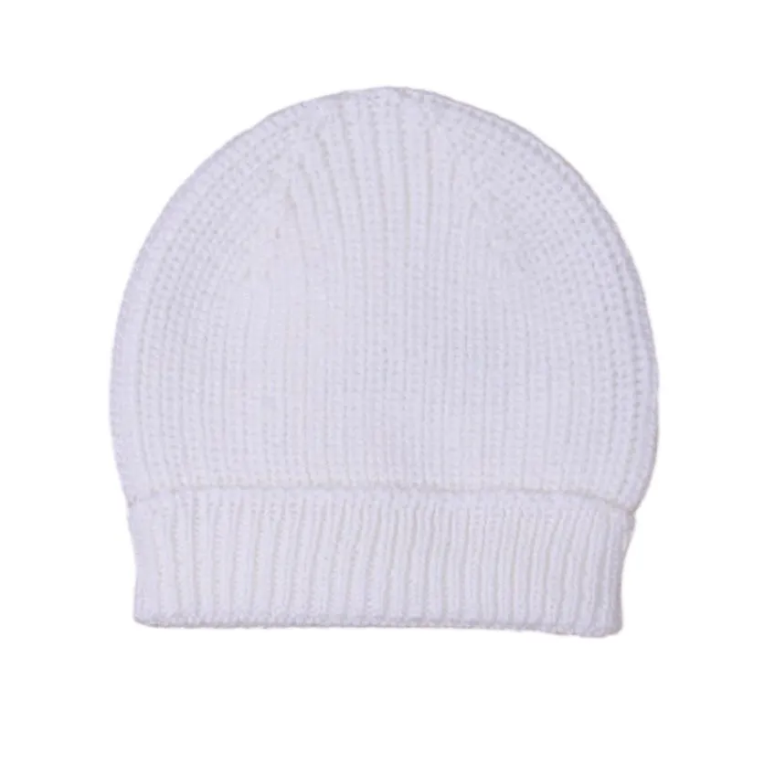 Baby Boys Cream Knit Hat
