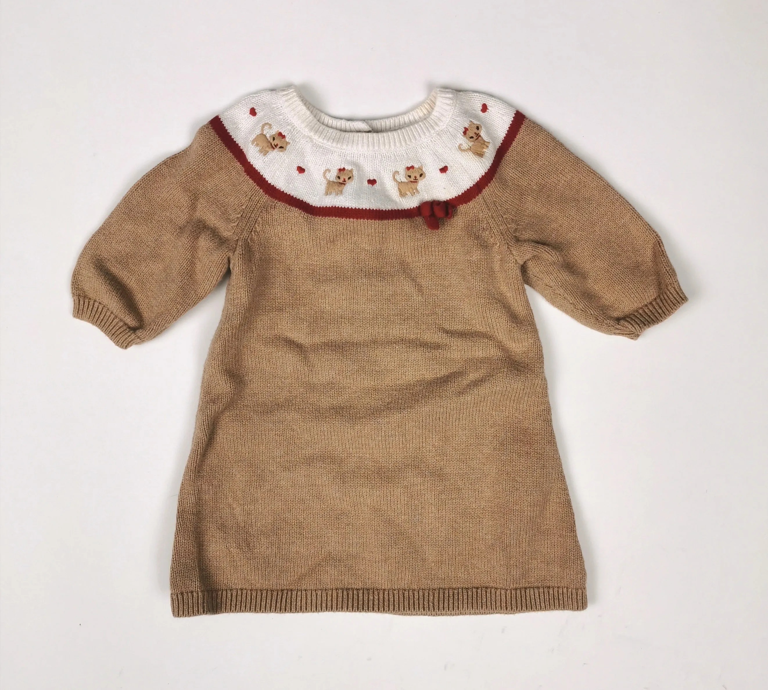 BABY GIRL SIZE 0/3 MONTHS - GYMBOREE Knit Sweater Dress VGUC B38