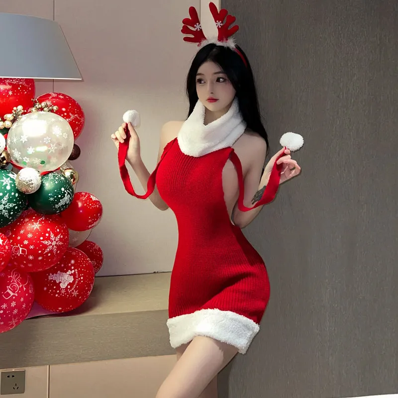 Backless Sweater Dress UB98769