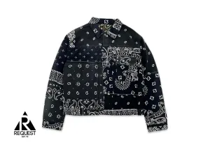 Bandana Reversible Flannel Jacket "Black/Olive"