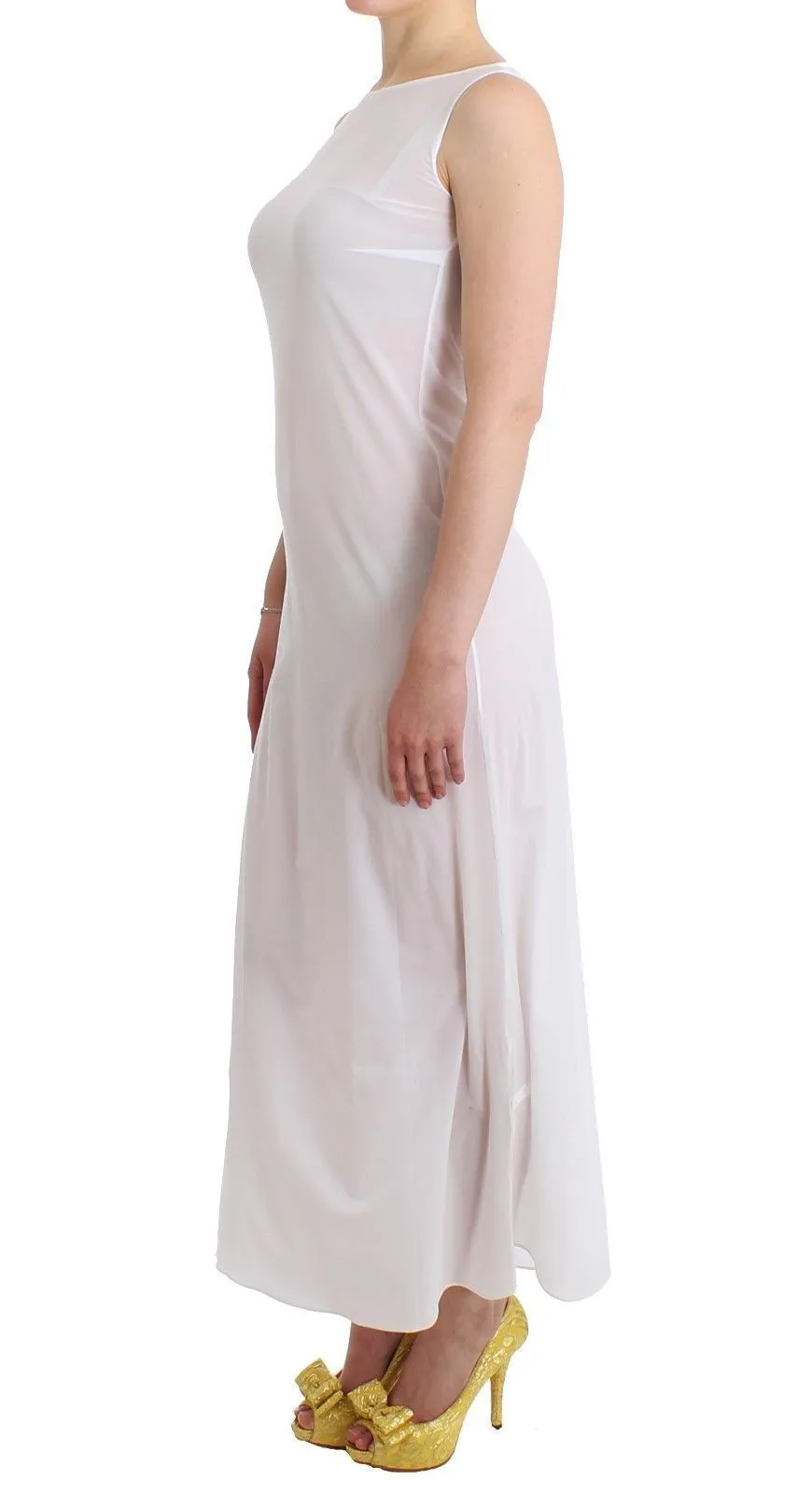 Beachwear White Long Maxi Dress Kaftan Full