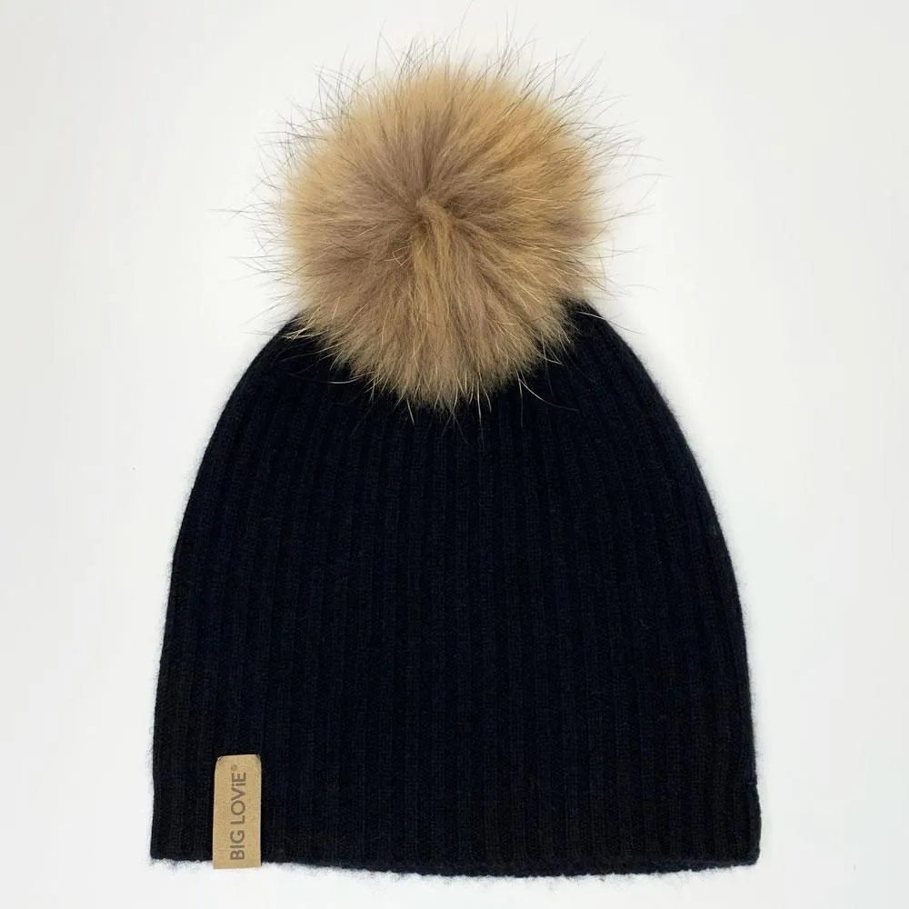 BEAUTIFUL SOUL CASHMERE HAT | BLACK