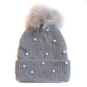 Bedazzled Beanie Grey