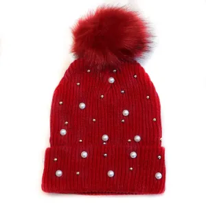 Bedazzled Beanie Red