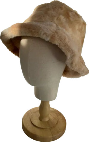 Beige Faux Fur Hat One Size