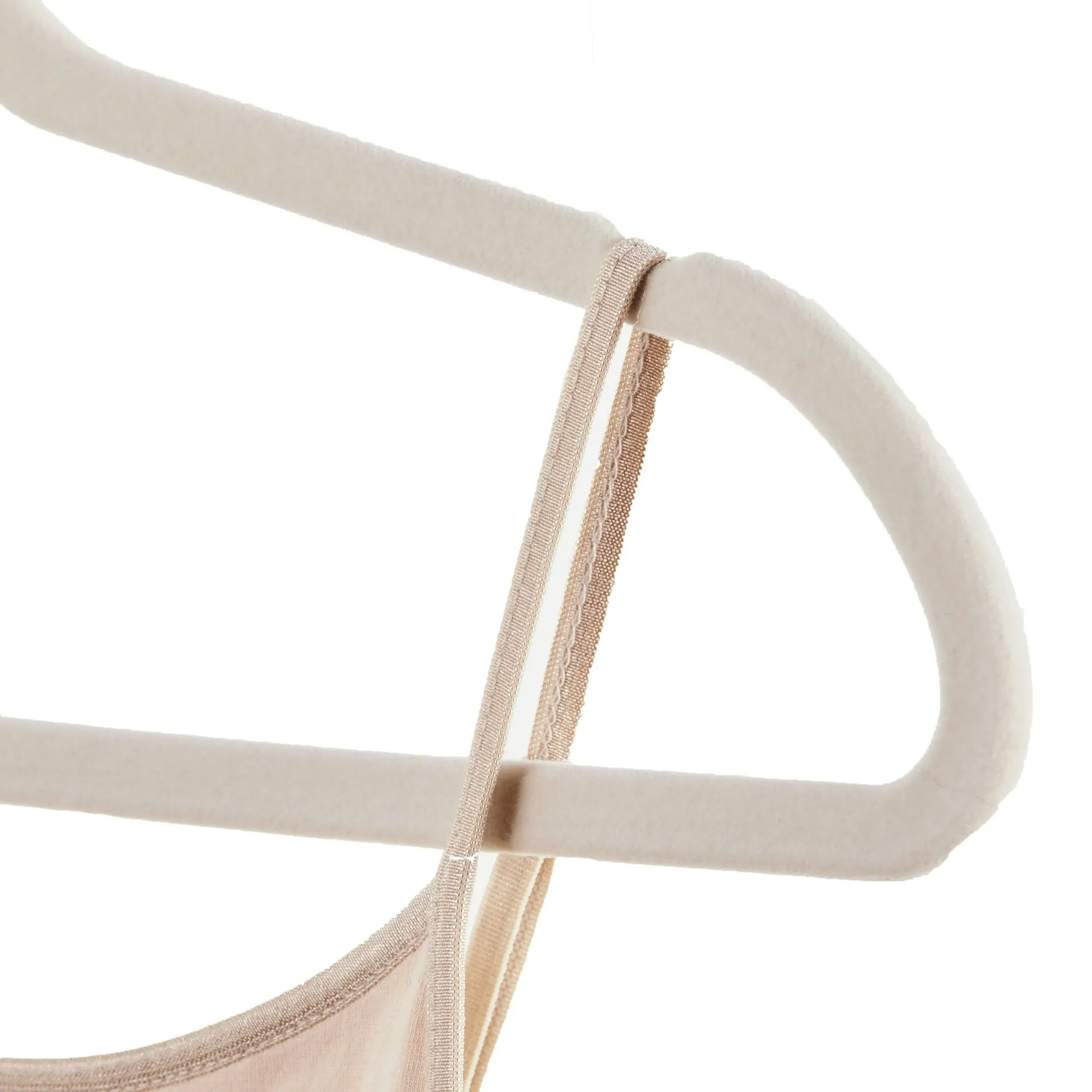 Better Homes & Gardens Non-Slip Velvet Adult Clothing Hangers, Beige, 30 Count - new