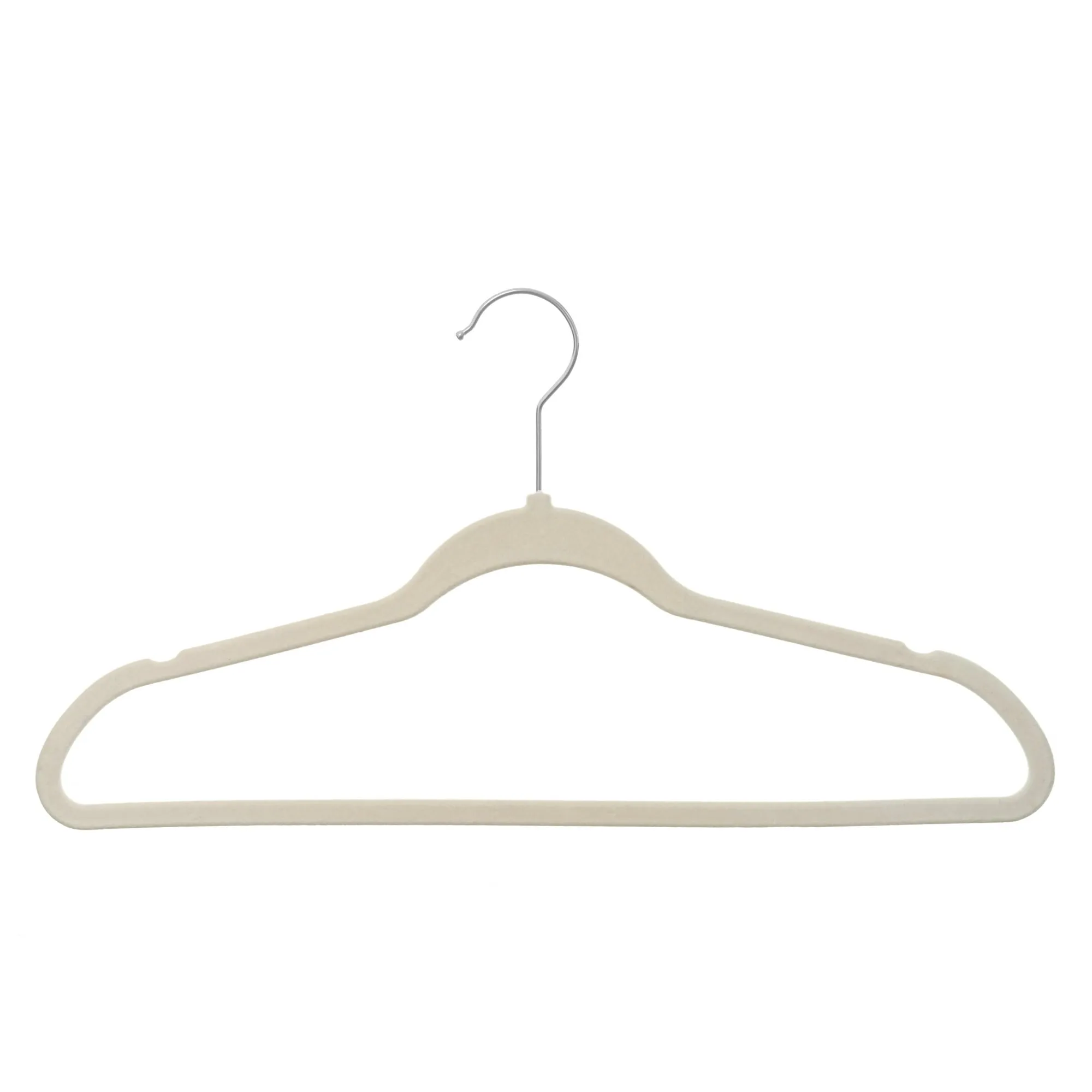Better Homes & Gardens Non-Slip Velvet Adult Clothing Hangers, Beige, 30 Count - new