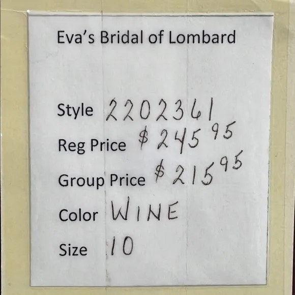 Bill Levkoff Burgundy Halter Maxi Gown Size 10