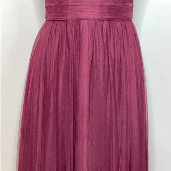 Bill Levkoff Burgundy Halter Maxi Gown Size 10