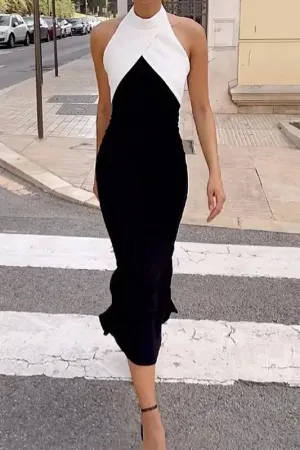 Black and white Long Dress