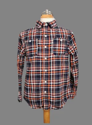BOY SIZE MEDIUM (7/8 YEARS) - CRAZY 8, Soft Flannel Dress Shirt EUC B33