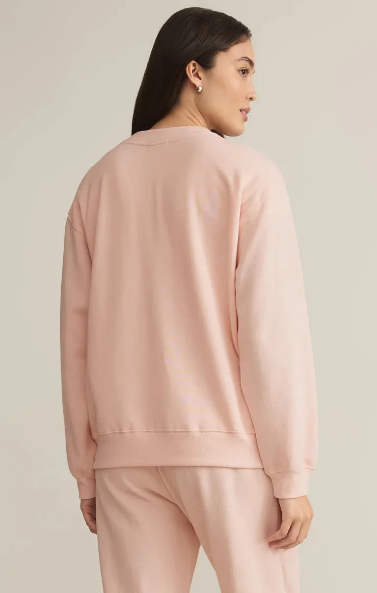 Boyfriend Sweatshirt-Pink Salt