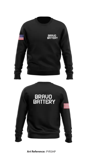 Bravo Battery Store 1 Core Men's Crewneck Performance Sweatshirt - pyR3Hp