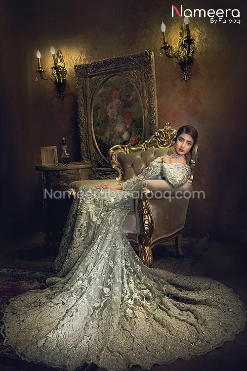 Bridal Maxi Dress for Weddings Pakistani in Net #BS93