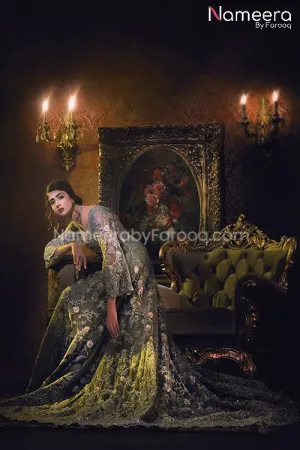 Bridal Maxi Dress for Weddings Pakistani in Net #BS93