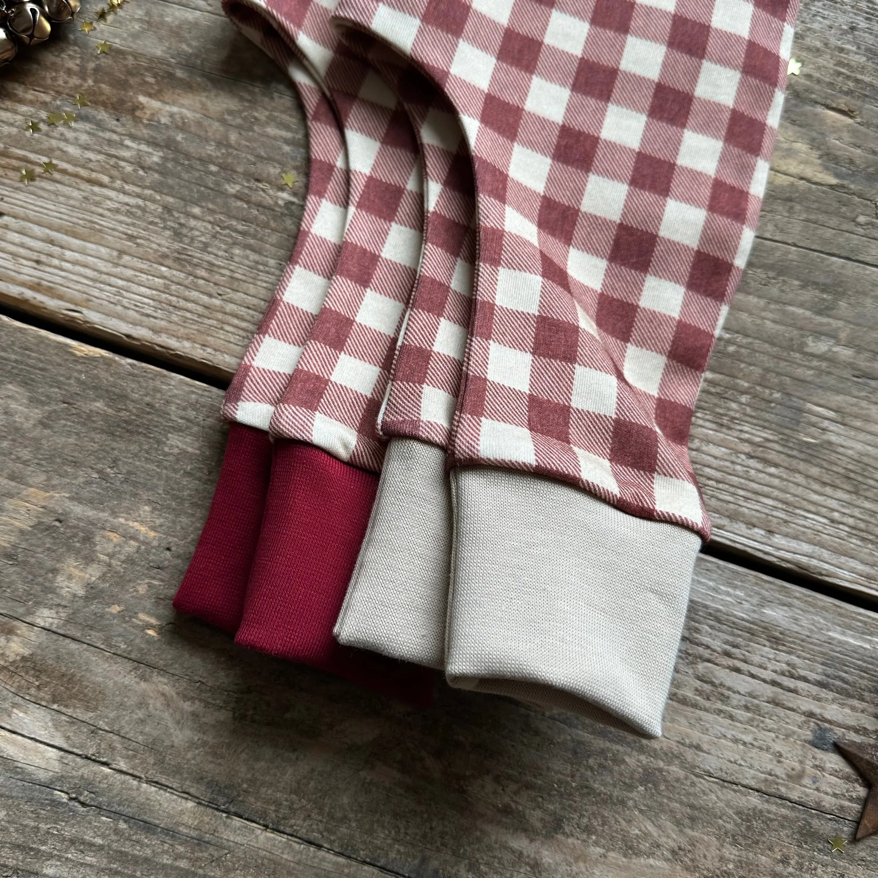 Burgundy Check Bobble Hat