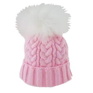 Cable Knit Pom Pom Hat