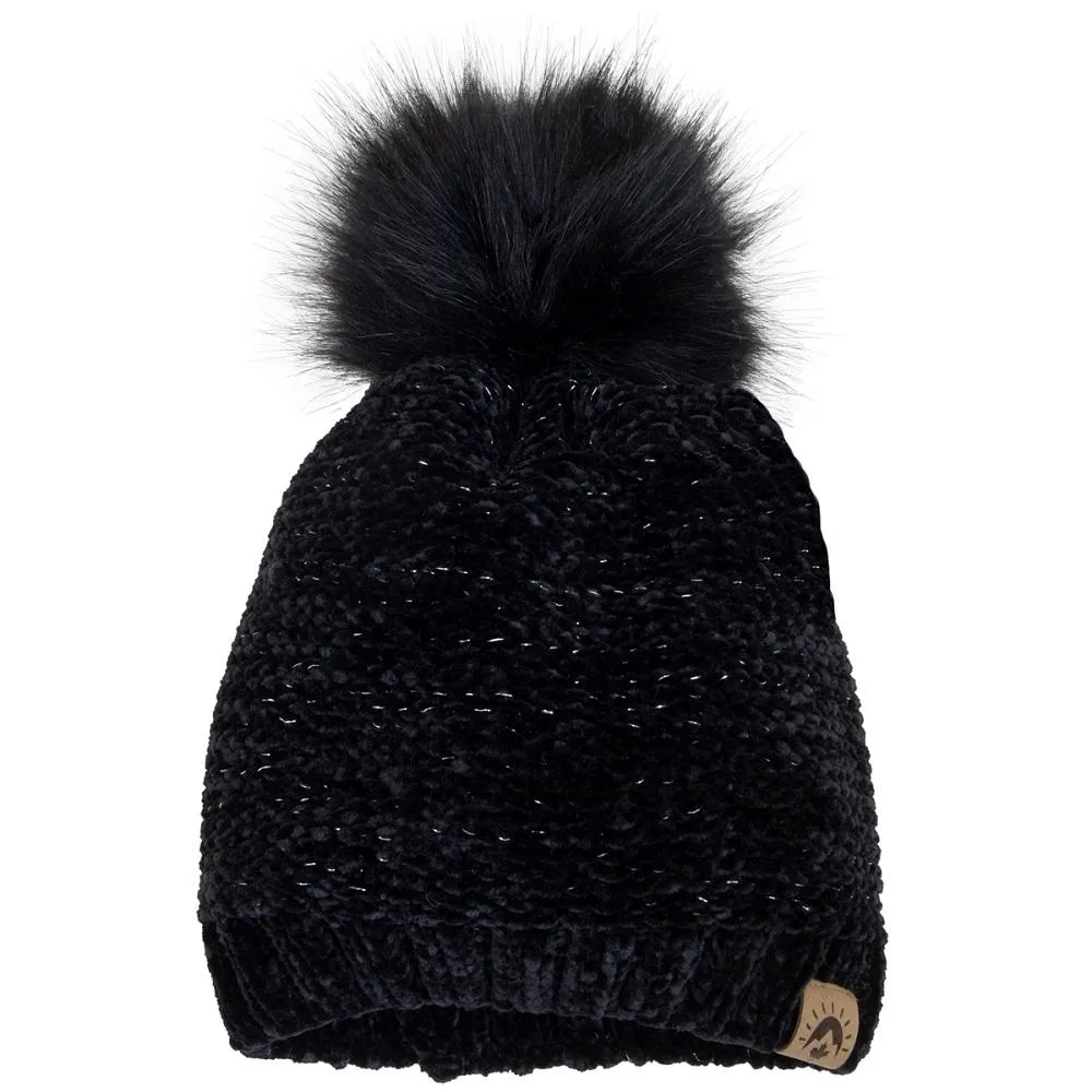 Calikids W2020 Knit Chenille Winter Hat (Black)