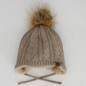 Calikids W2213 Kit Pompom Hat (Cashmere)