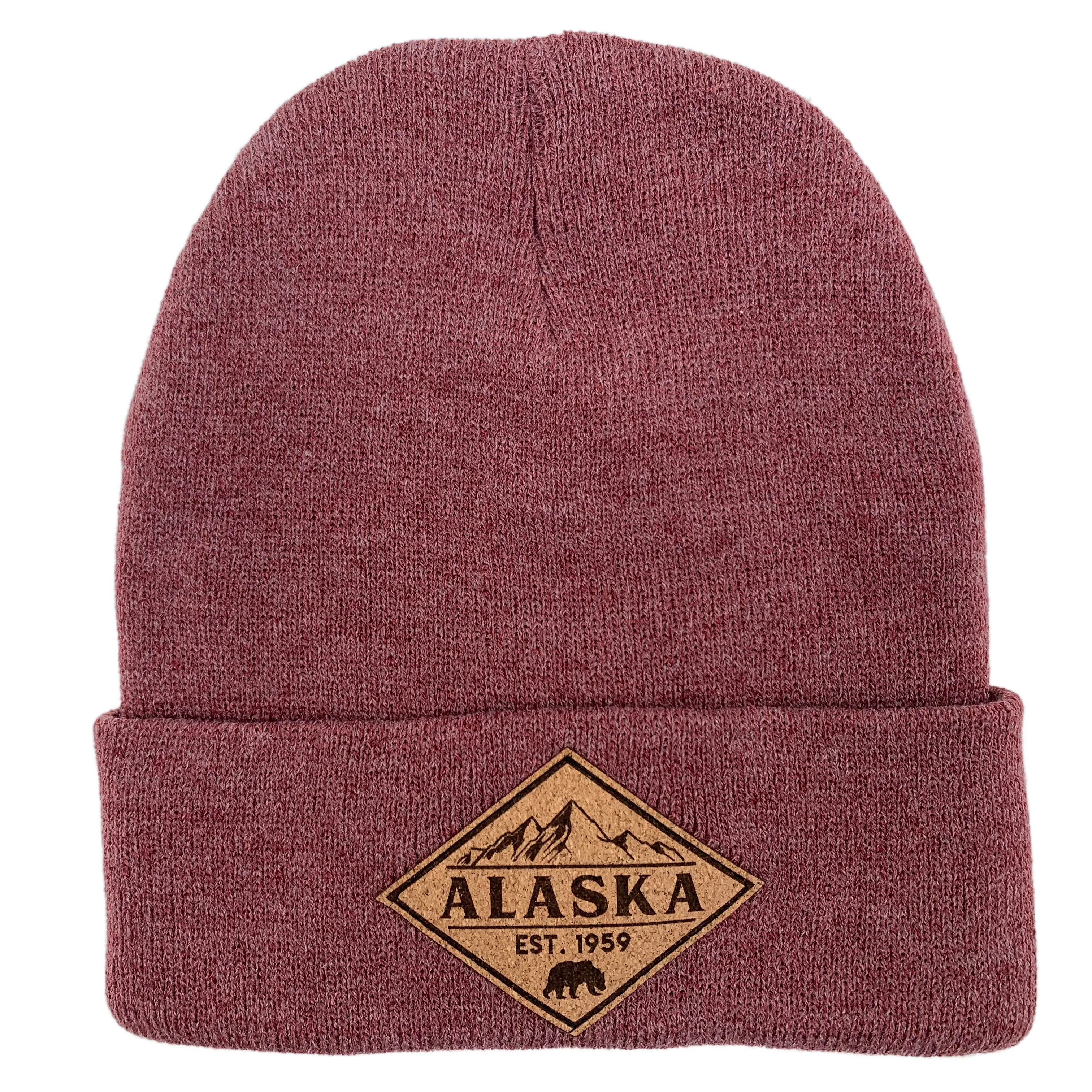 Cardinal Alaska Leather Patch Knit Beanie