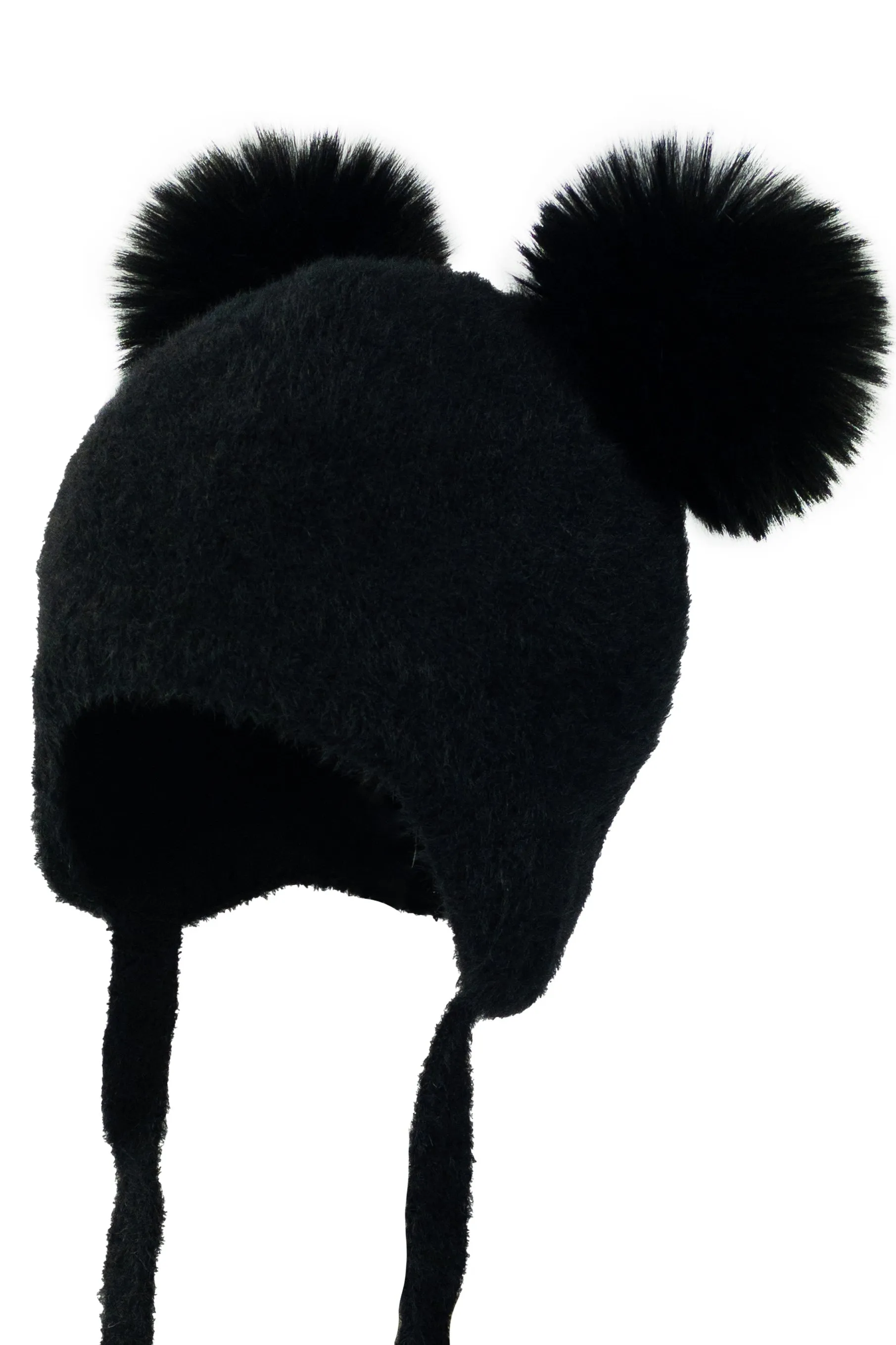 Cashmere Faux Fur Pom Pom Hat