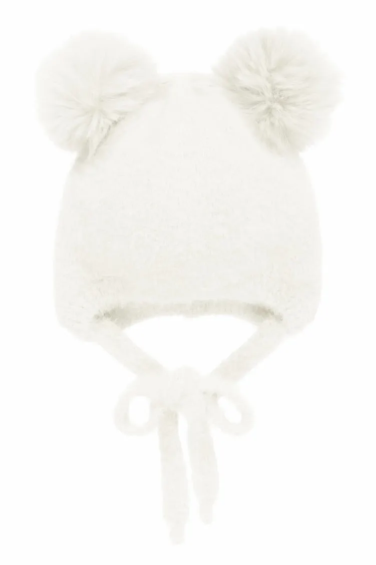 Cashmere Faux Fur Pom Pom Hat